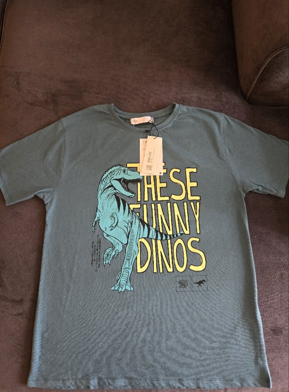Zara  Boys  Dino Dinosaur Graphic Jurassic Tee NWT Size 10